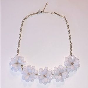 J. crew Girls White Flower Necklace